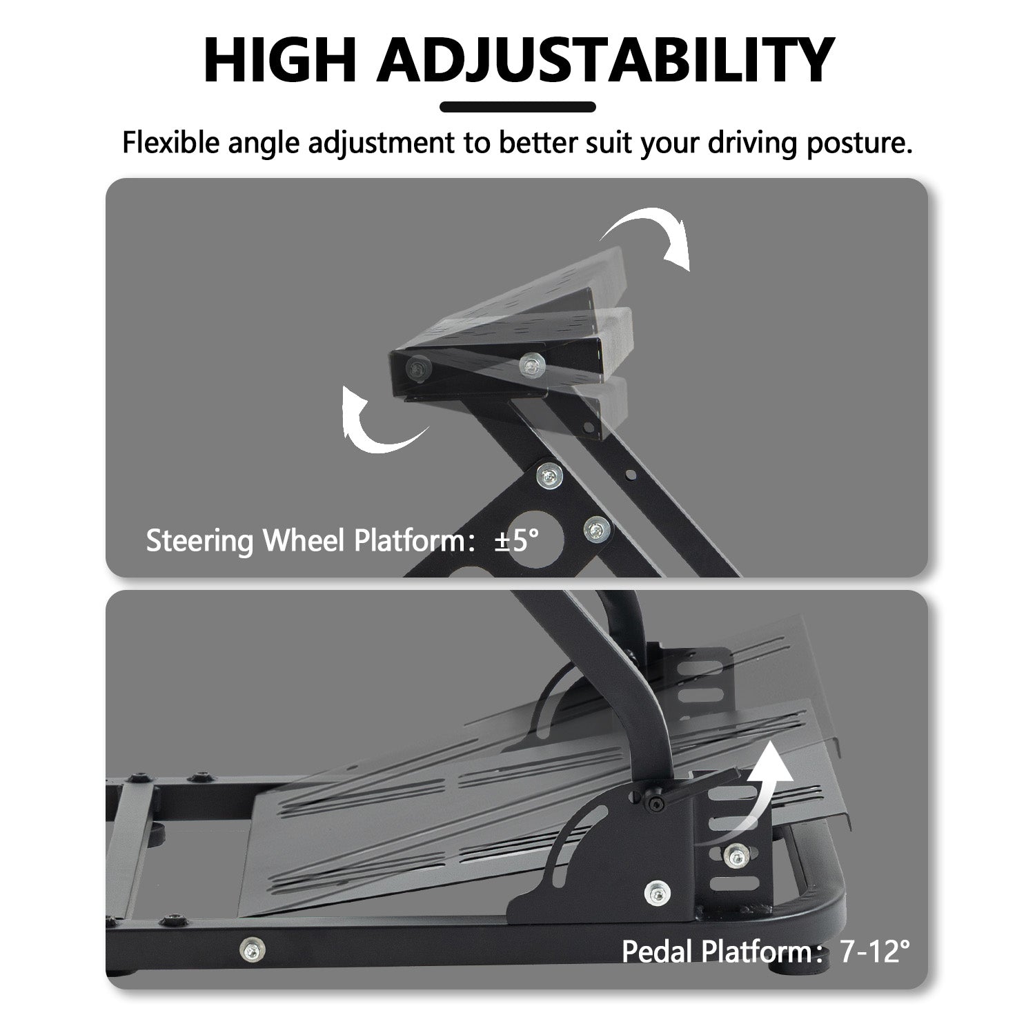 Minneer Foldable Steering Wheel Stand Fit Logitch Thrustmaster T248 T300RS