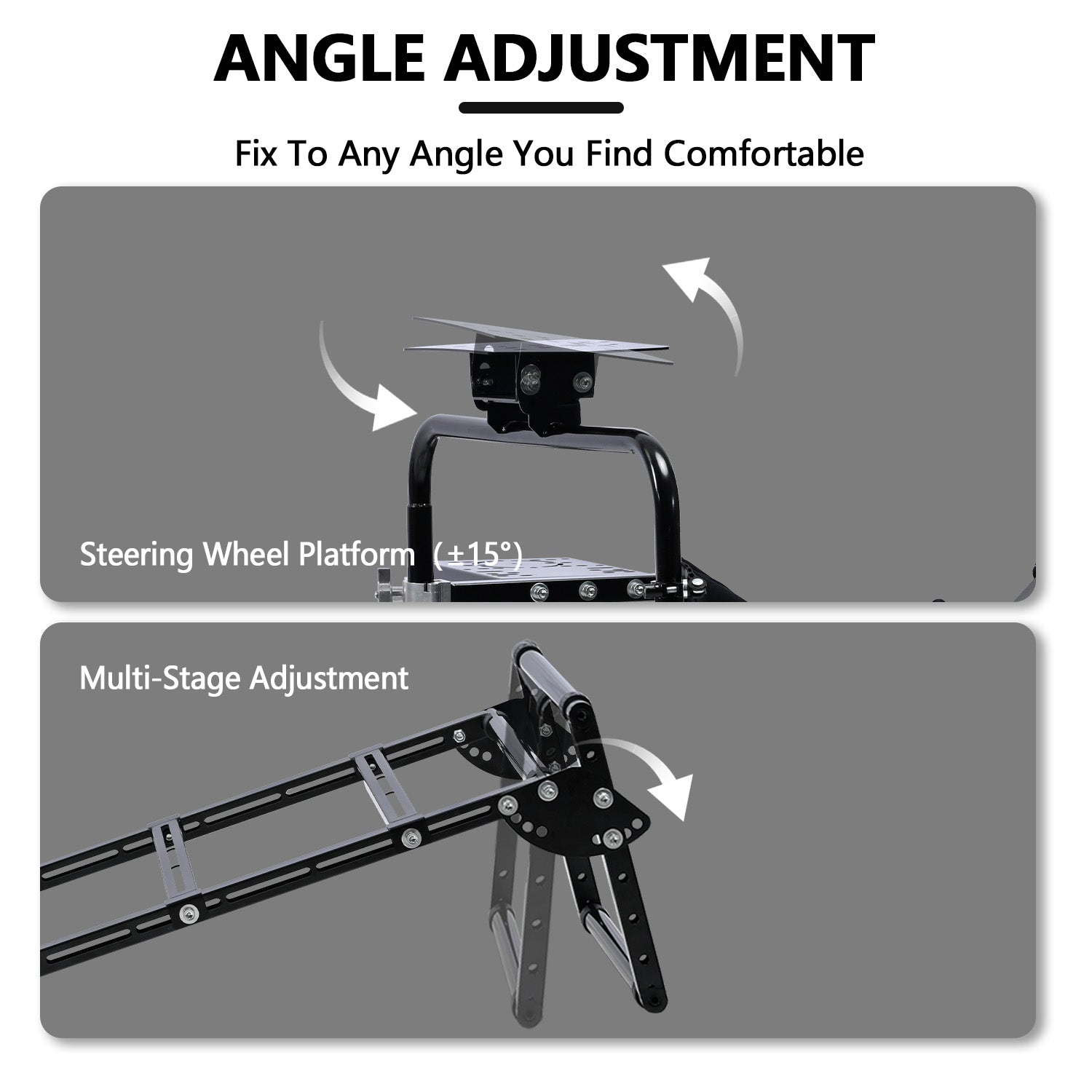 Minneer X-Type Foldable Racing Sim Cockpit – Adjustable & Universal Fit for Logitech G29, G920, G923, Thrustmaster T-GT II, T248 (Gear Not Included)