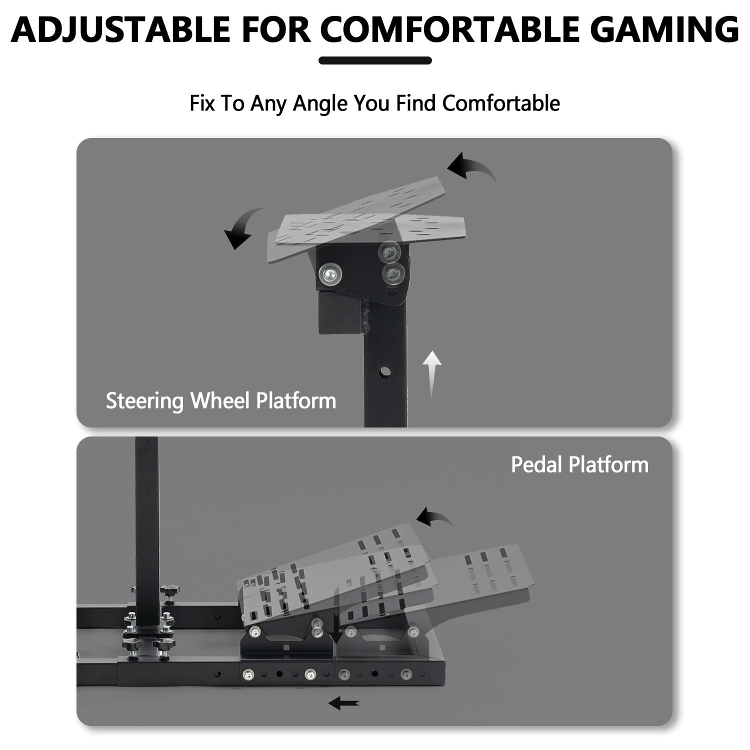 Minneer Upgrade Flight Racing Simualtor Cockpit with Black Seat for Logitech Thrustmaster