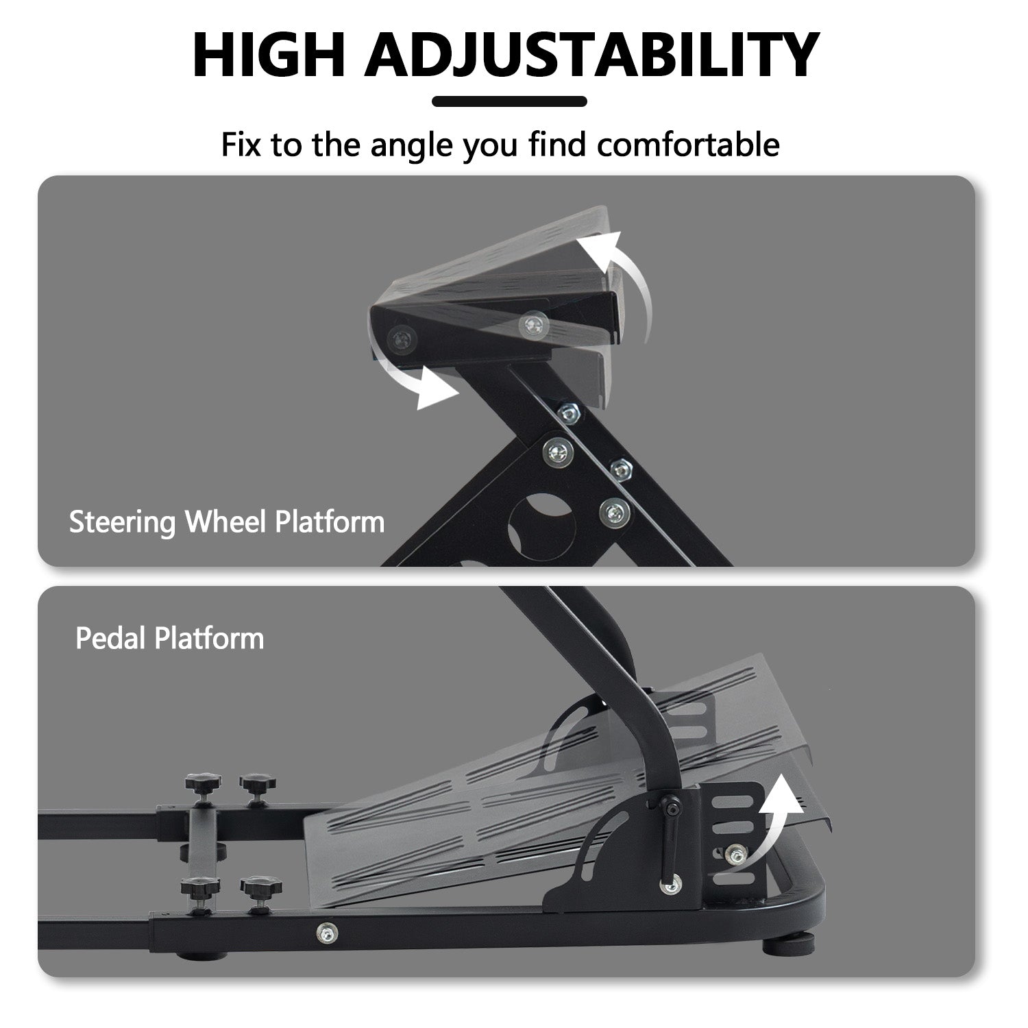 Minneer Flight Racing Sim Cockpit Foldable with Black Seat Fit Logitech X52 X56 Thrustmaster A10C HotasWarth