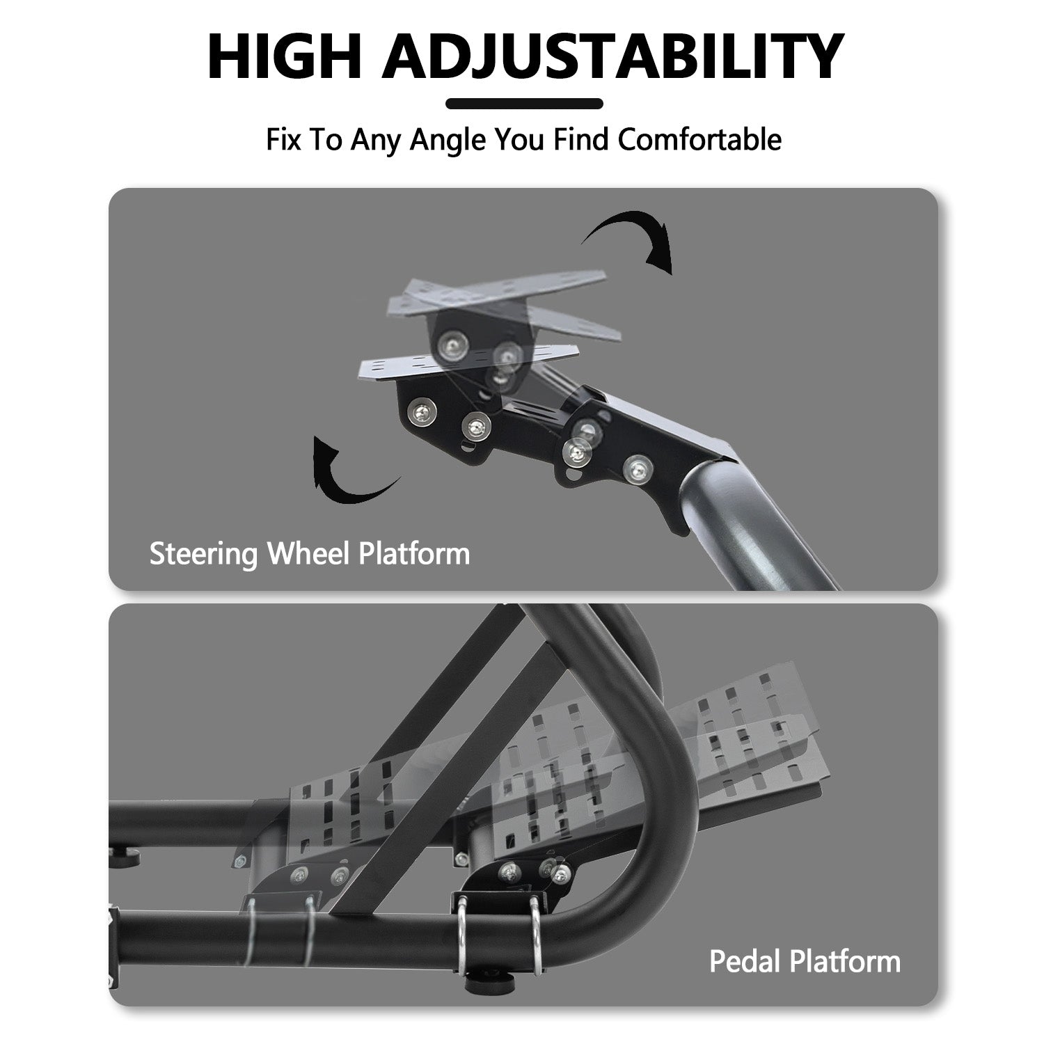 Minneer Driving Simulator Cockpit with Seat Fit Logitech Fanatec CSL-DD