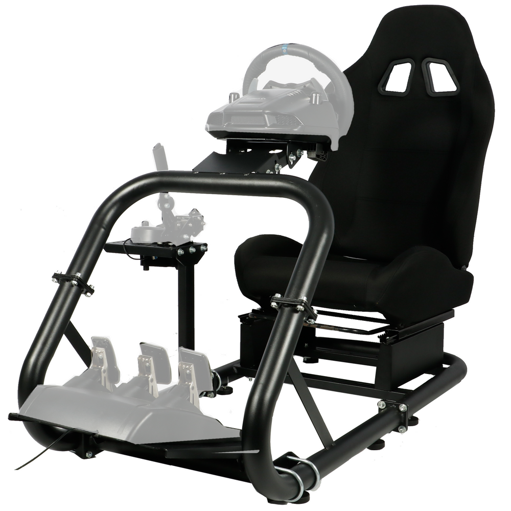 thumbnail image 2 of Marada Racing Sim Monitor Frame For Racing Simulator Cockpit Support Screens From 24 To 60 Inches Stable & Height Position Adjustable Driving TV Mount Display Stand For TV And PC Monitors 2 of 10