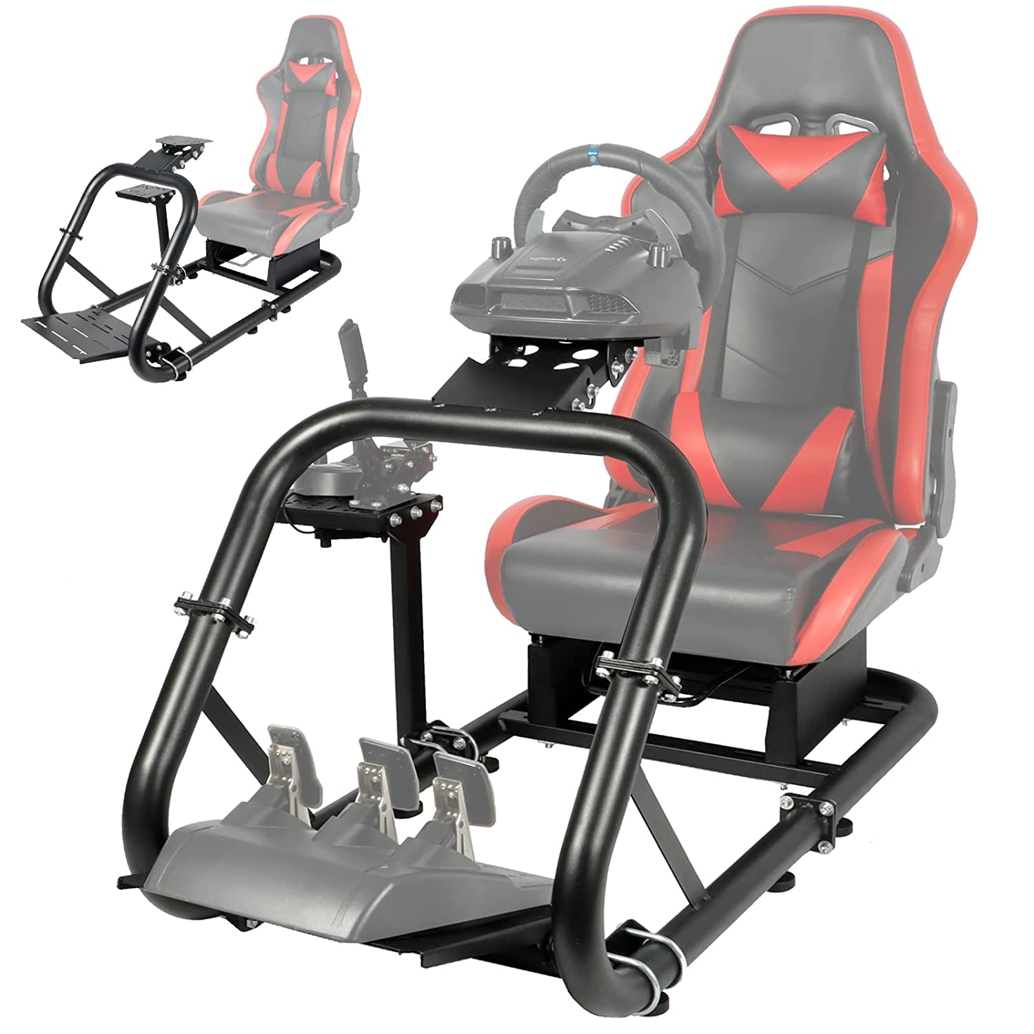  Extreme Sim Racing Wheel Stand Cockpit SGT Racing Simulator -  Nardo Gray Edition For Logitech G25, G27, G29, G920, G923 Thrustmaster and  Fanatec - WHEEL LOCKS INCLUDED (Nardo Gray) : Video Games