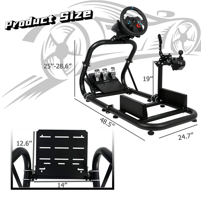 Minneer™ G920 Racing Simulator Cockpit Fits for Logitech G25 G27 G29 G920&G923 Thrustmaster T300RS TX Fanatec PC PS4 Xbox Steering Wheel Stand Without Wheels and Pedals, Seat
