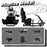 Minneer™ Racing Simulator Cockpit with Seat Fits for Logitech G25 G923 G920 Fanatec Thrustmaster Racing Wheel Stand Large Round Tube Game Accessories ,Steering Wheel Pedal Handbrake Not Included