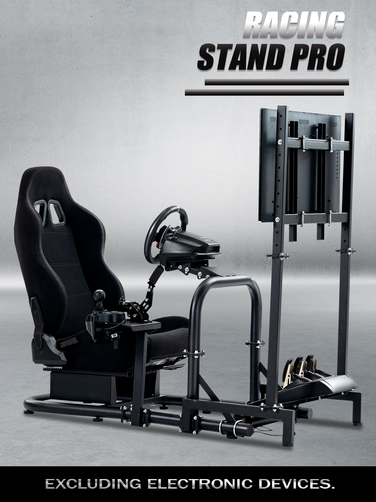 Minneer Racing Simulator Cockpit with Seat TV Stand Fit