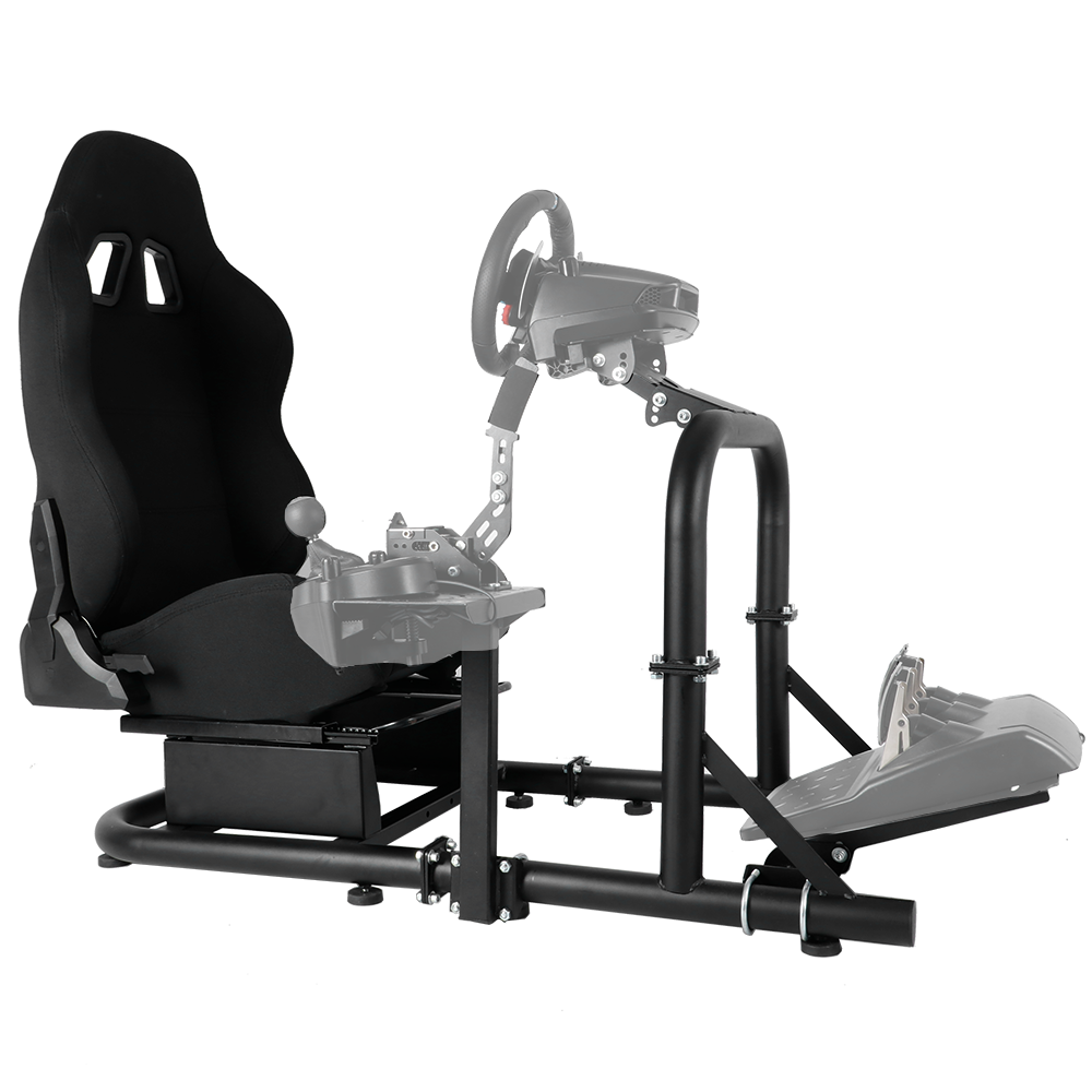 Minneer™ Racing Simulator Cockpit Stand with Racing Seat Fit Logitech G25  G27 G29 G920 G923 Thrustmaster T300 T150 Fanatec,Steering Wheel Stand NO