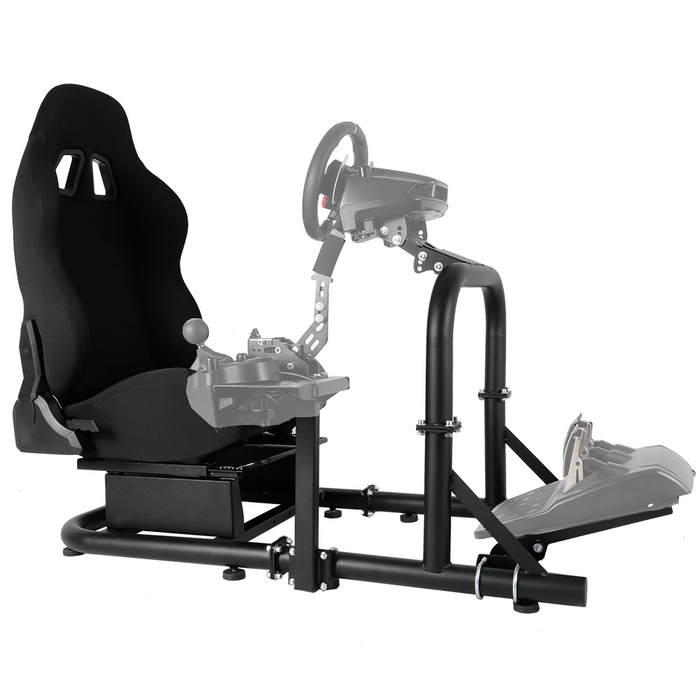 Minneer™ Racing Simulator Cockpit Stand with Racing Seat Fit Logitech G25 G27 G29 G920 G923 Thrustmaster T300 T150 Fanatec,Steering Wheel Stand NO Wheel Pedals