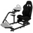 Minneer™ Racing Simulator Cockpit with Black Seat Fits for Logitech G25 G923 Fanatec Thrustmaster Gaming Cockpit Single Arm Game Accessories Steering Wheel Pedal Handbrake Not Included