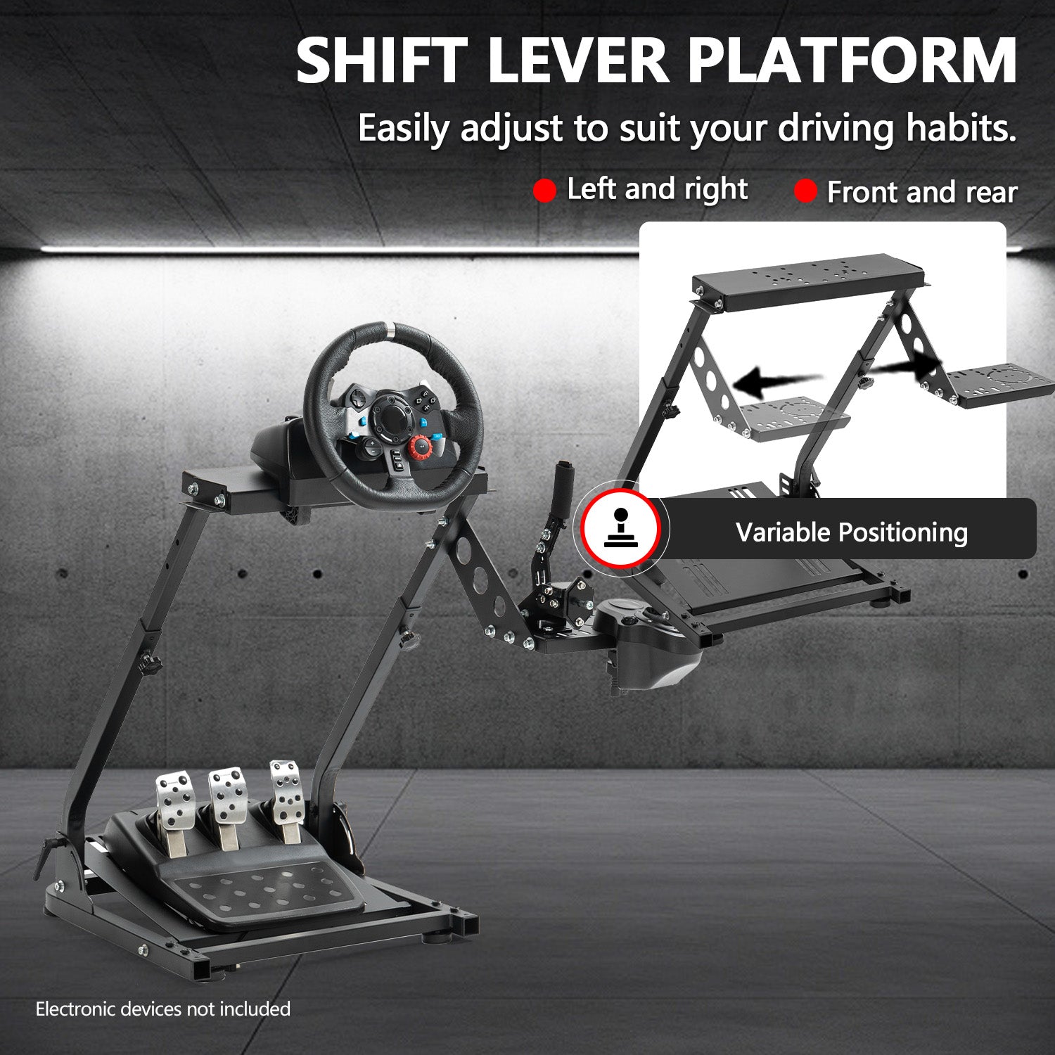 Minneer Foldable Steering Wheel Stand Fit Logitch Thrustmaster T248 T300RS