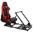 Minneer™ Racing Simulator Cockpit with Red Seat Fits for Logitech G25 G27 G29 G920 G923 Thrustmaster PC PS4 Xbox Steering Simulator Stand Adjustable Gaming Frame, Without Steering wheel, pedal, handbrake and shifter