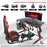 Minneer™ Gaming Simulator Cockpit with Red Seat for Logitech G25, G27, G29, G920 Dual-Segment Adjustable PC,Xbox,PS4 Racing Wheel Stand Frame Professional Level Steering Simulator Cockpit, Not Include Steering wheel, pedal and handbrake