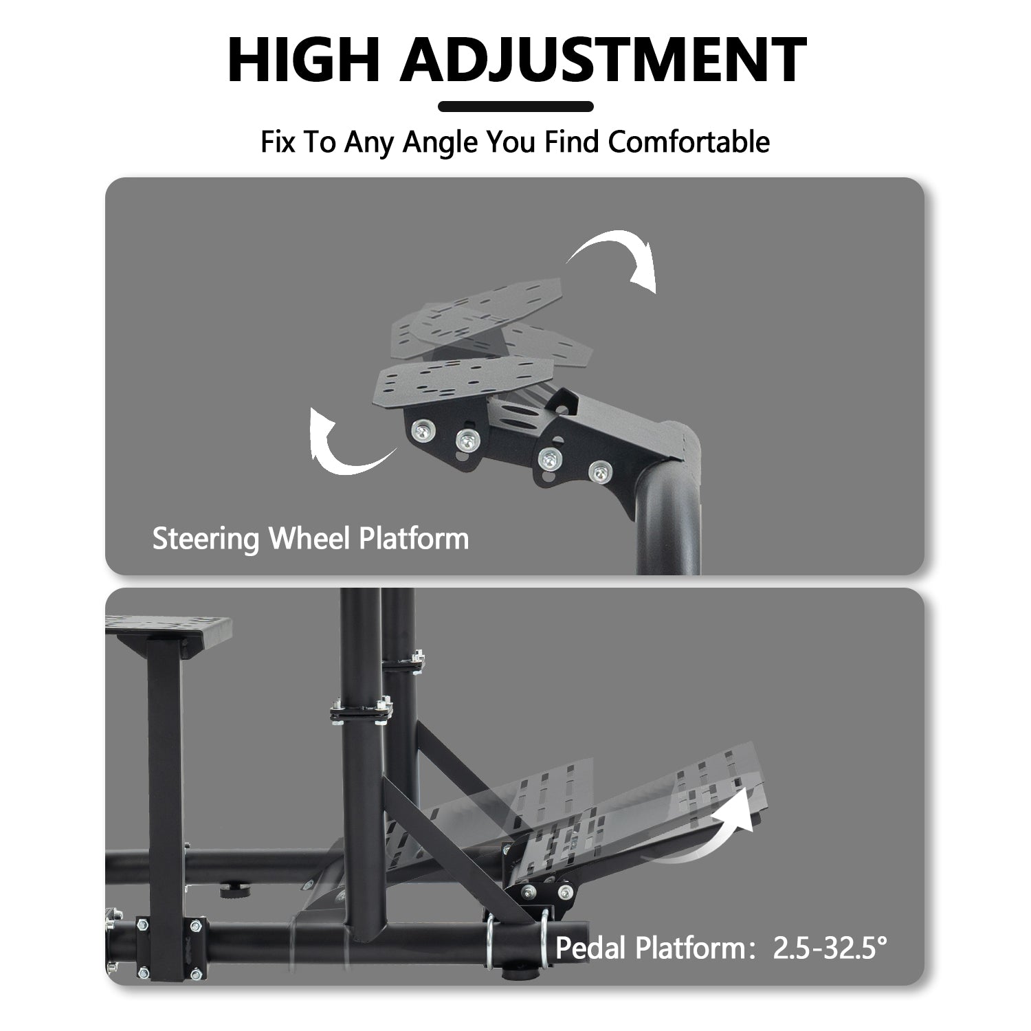 Minneer Racing Simulator Cockpit with Red Seat & TV Stand Fit Logitech GPRO Fanatec CSL-DD