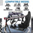 Minneer™ Flight Sim Cockpit with Black Seat and Racing Wheel Stand for Driving and Flight Simulator Support for HOTAS Warthog, Thrustmaster,Logitech Adjustable Throttle,Joystick,Keyboard not Included