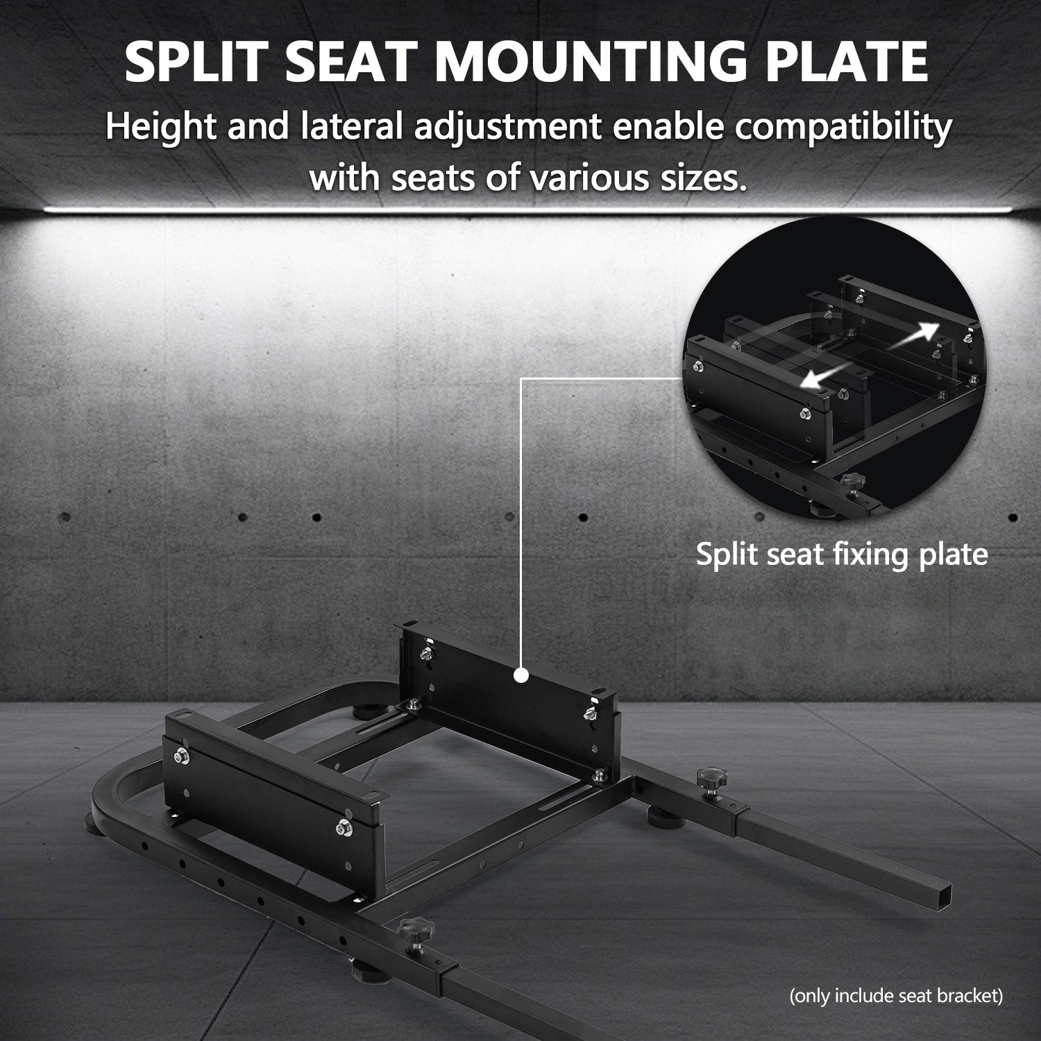 Minneer Adjustable Upgraded Rear Seat Frame Racing Chair Bracket (Seat Not Included)