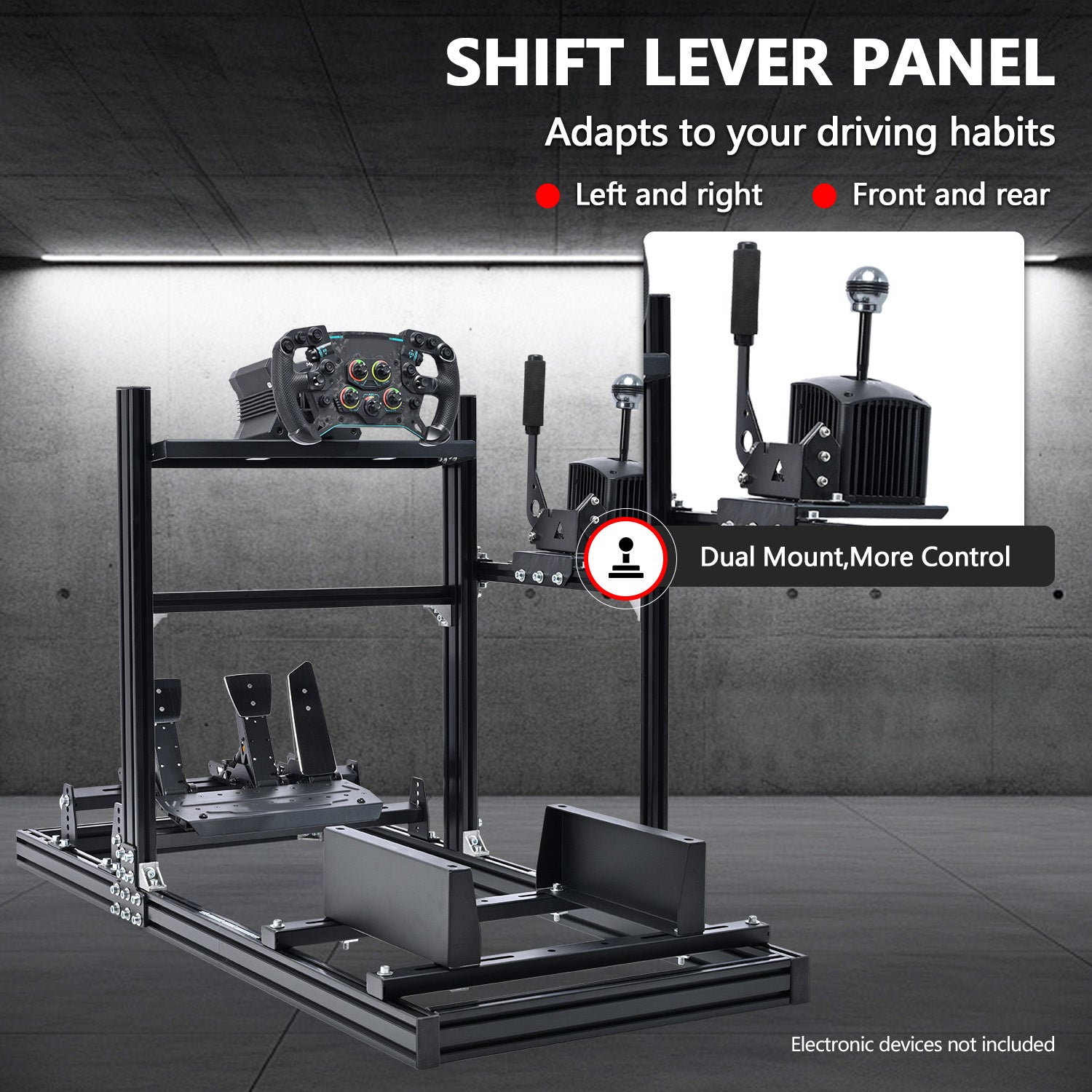 Minneer Professional 3060 Racing Sim Cockpit Fit for Logitech G923 G920 G29 THRUSTMASTER,Not Include Wheels Pedal and Shift Lever
