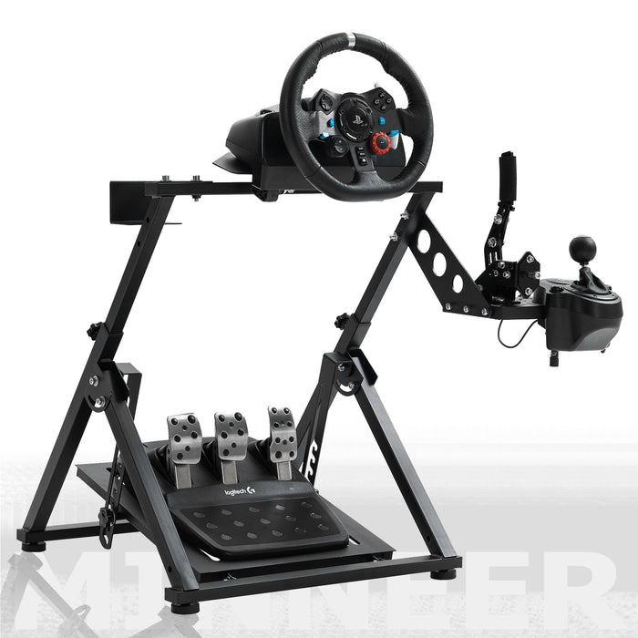 Minneer PRO Racing Wheel Stand Height Adjustable with Shifter Upgrade for  Logitech G25,G27,G29,G920,G923,Thrustmaster TMX, T80, Gaming Steering  Simulator Cockpit Wheel and Pedals Not Included 