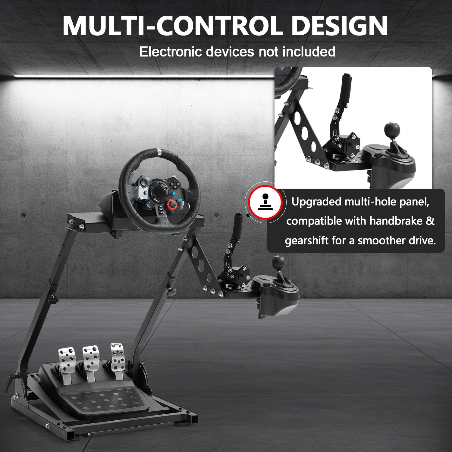 Minneer Foldable Steering Wheel Stand Fit Logitch Thrustmaster T248 T300RS
