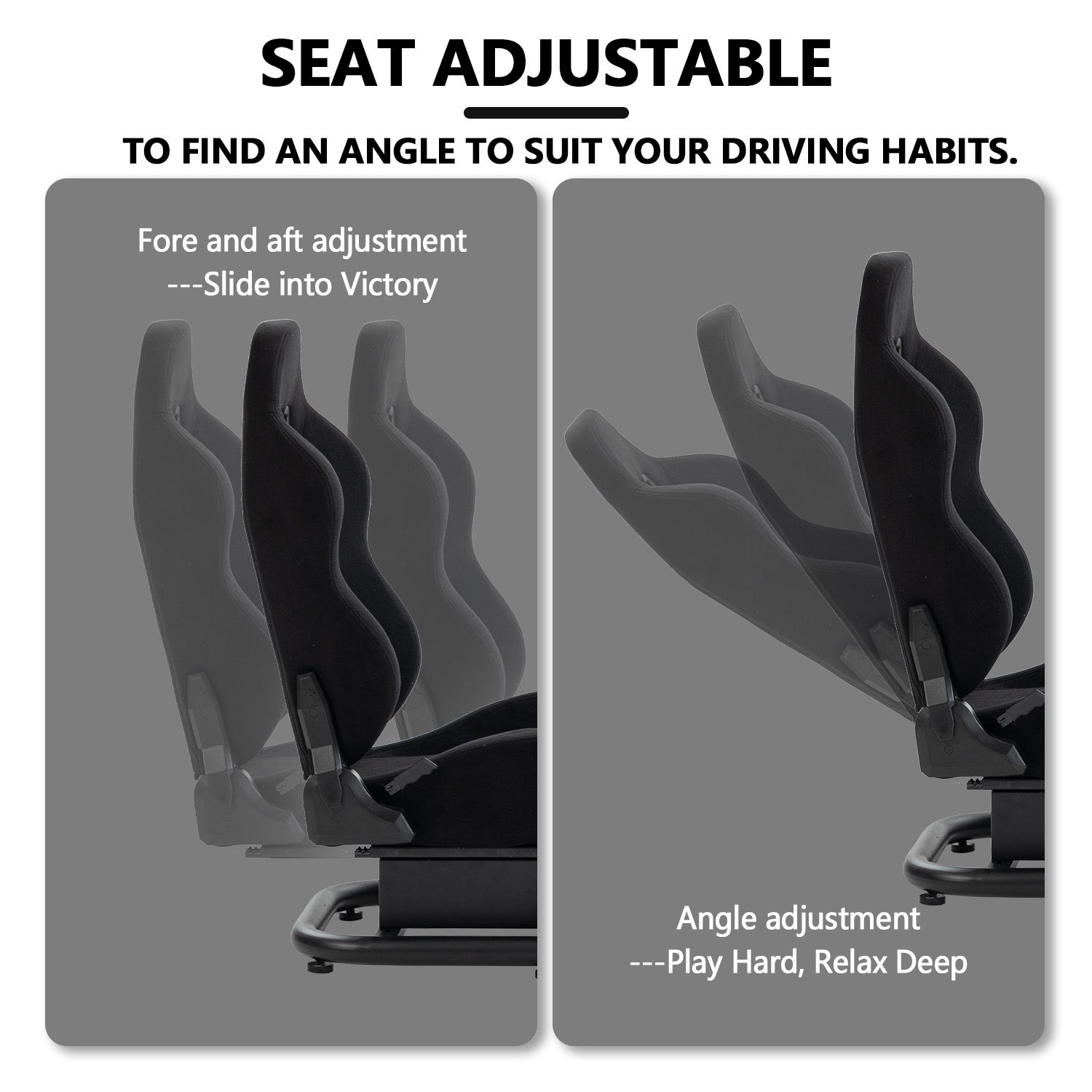 Minneer Driving Simulator Cockpit with Seat and Monitor Mount Fit Logitech Fanatec