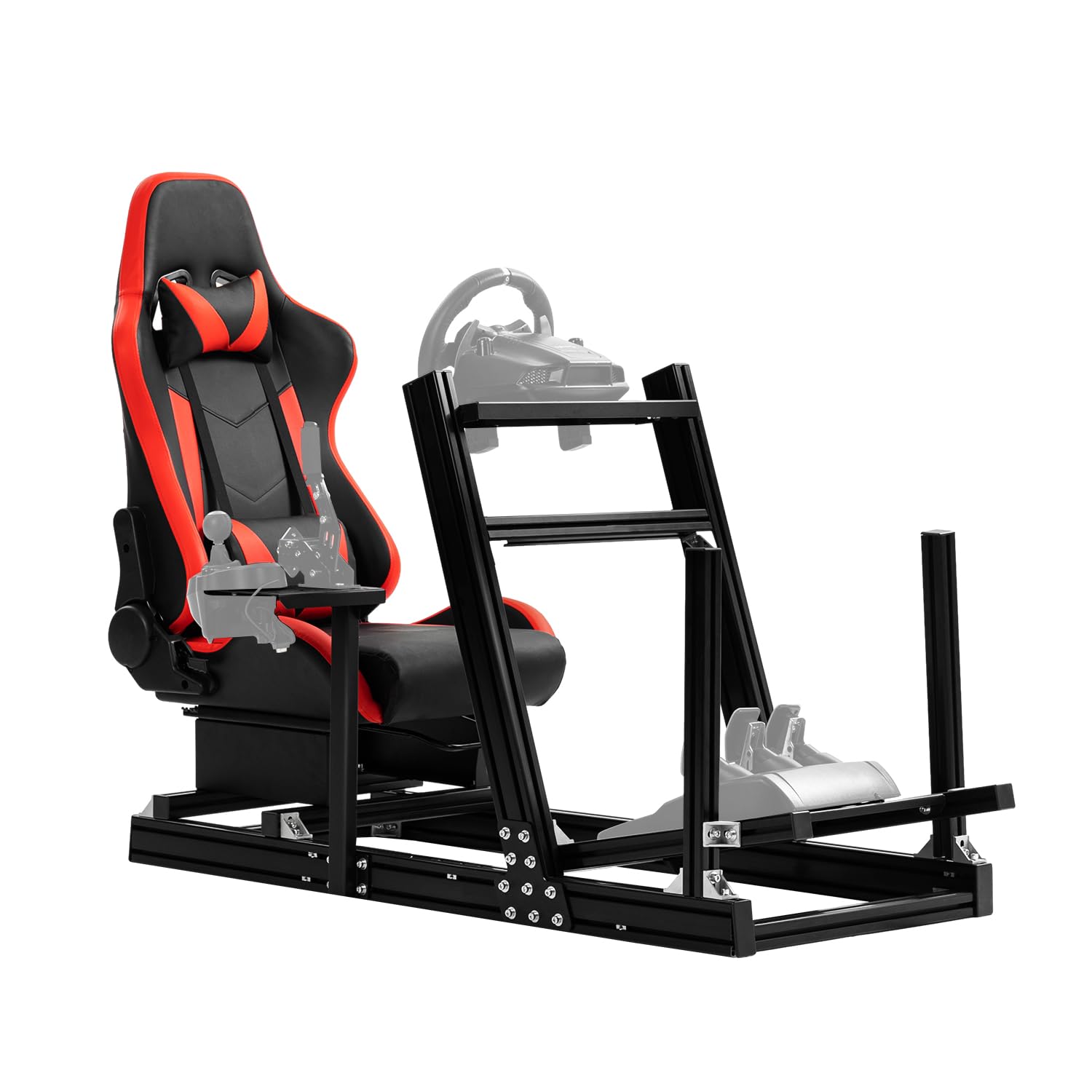 Minneer F1 Sim Racing Cockpit with Gaming Seat Fit Logitech Fanatec CSL-DD