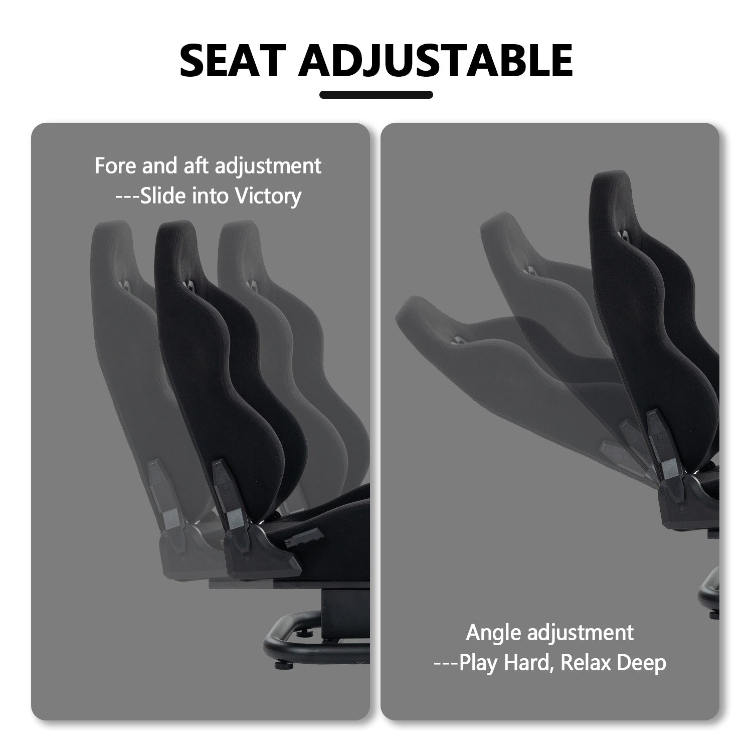 Minneer Racing Simulator Cockpit with Black Seat & TV Stand Fit Logitech Thrustmaster,Not Include Wheels Pedals and Shift Lever