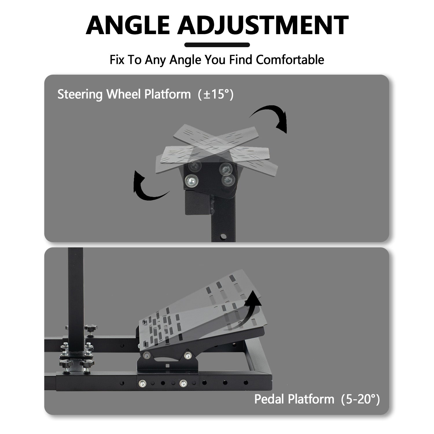 Minneer Racing Wheel Stand Upgrade Fit Logitech Thrustmaster T248 T300RS
