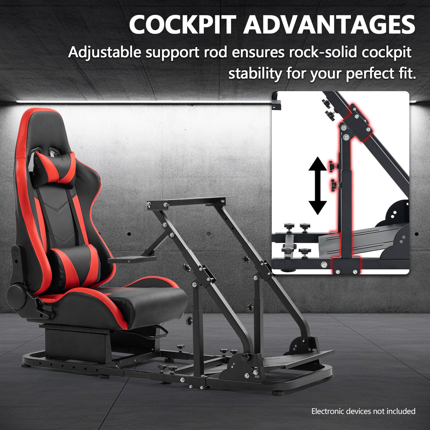 Minneer Stable Racing Simulator Cockpit with Seat Fit Logitech Thrustmaster