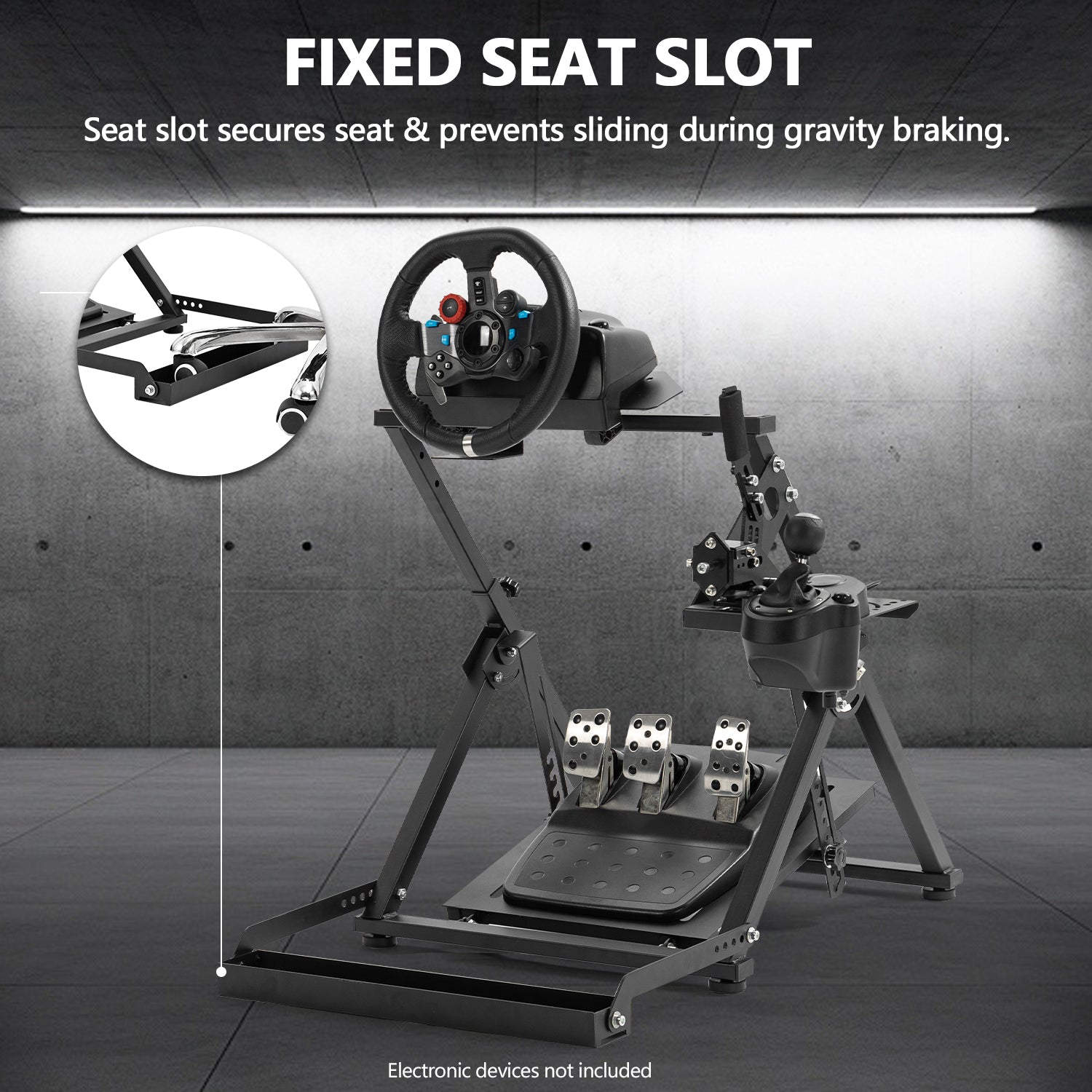 Minneer X Frame Racing Sim Cockpit Compatible with Logitech, Thrustmas