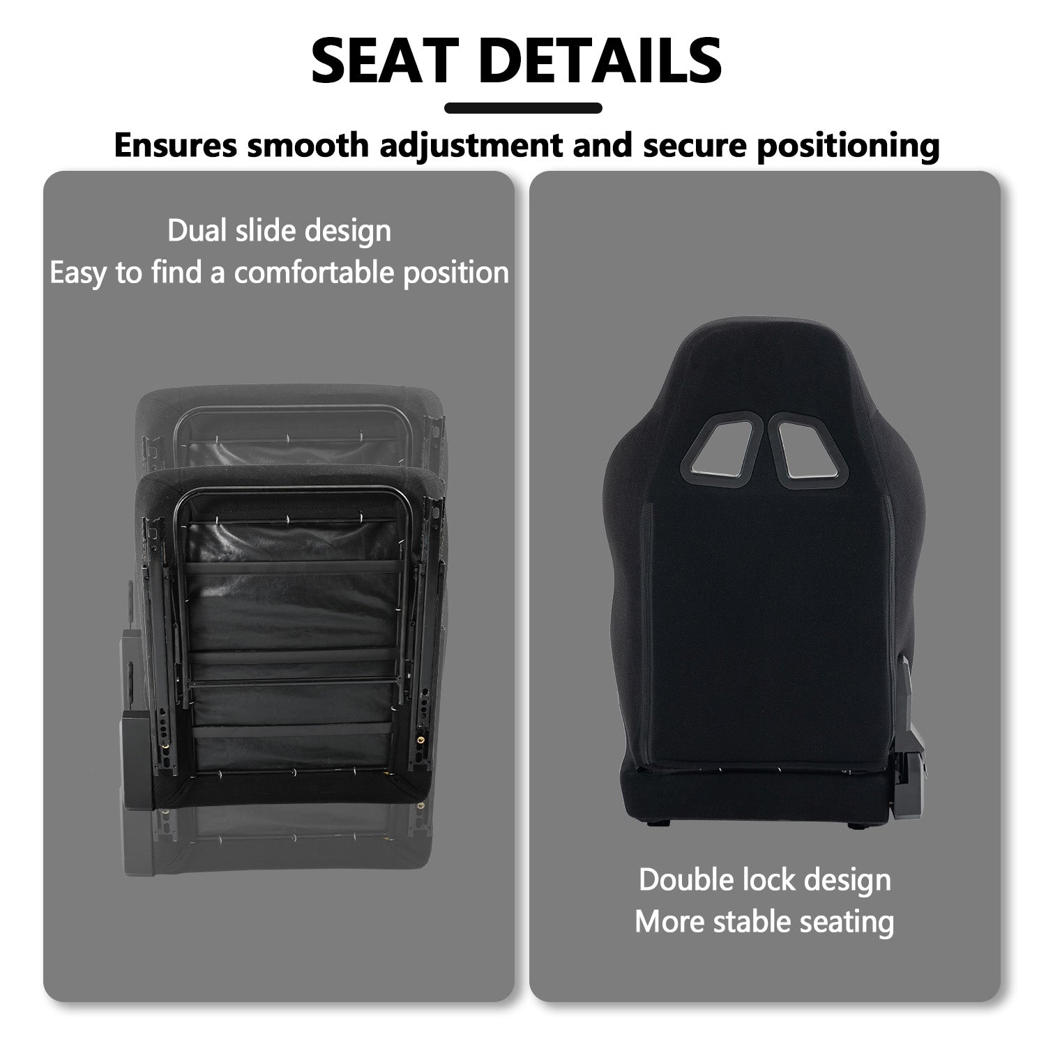 Minneer Comfortable Racing Simulator Cockpit with Black Seat & TV Stand Fit Logitech Fanatec