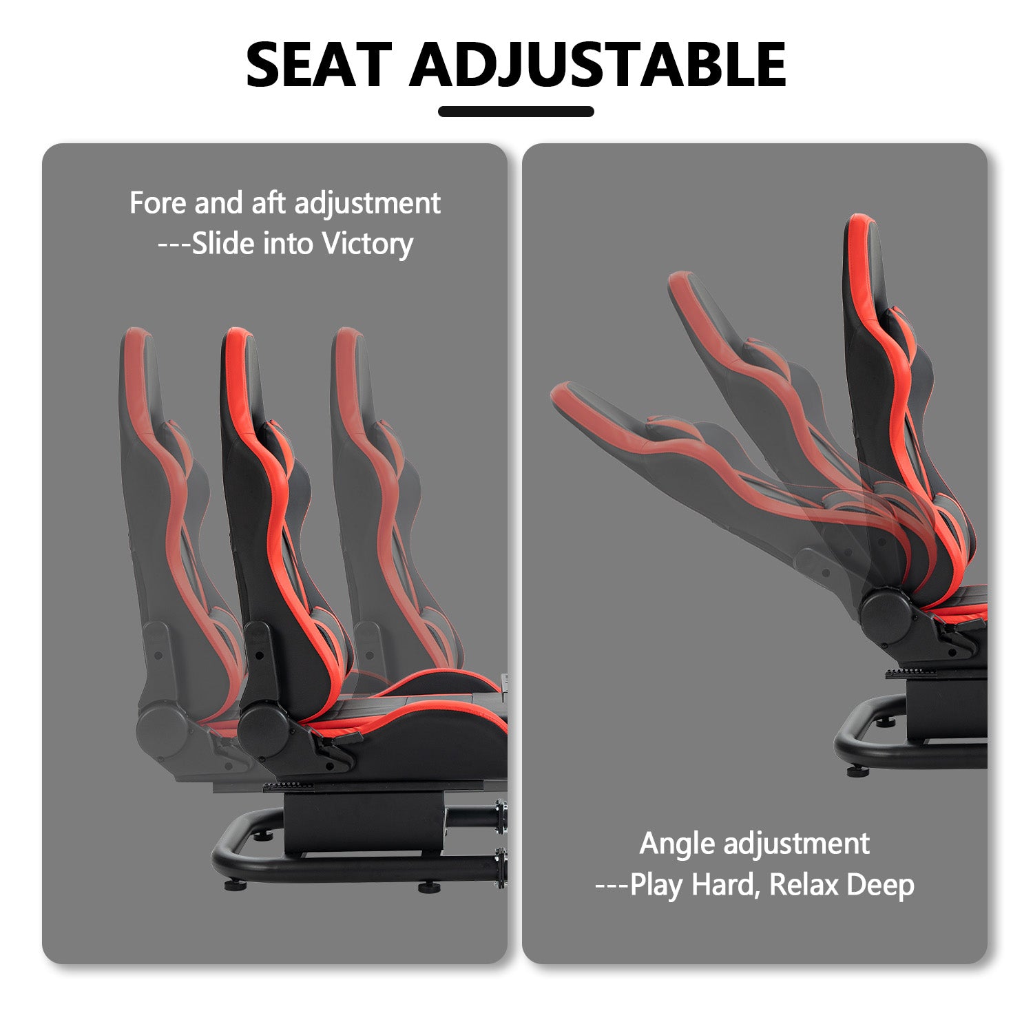 Minneer Upgrade Racing Sim Cockpit Stable with Seat Fit Logitech GPRO Fanatec