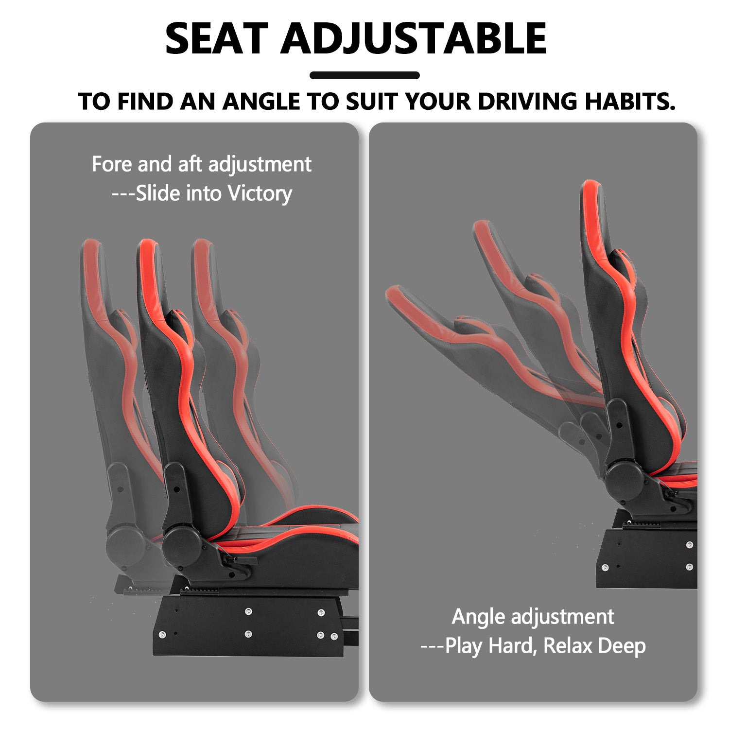 Minneer New Upgrade Racing Simulator Cockpit with Red Seat Fit Logitech Thrustmaster