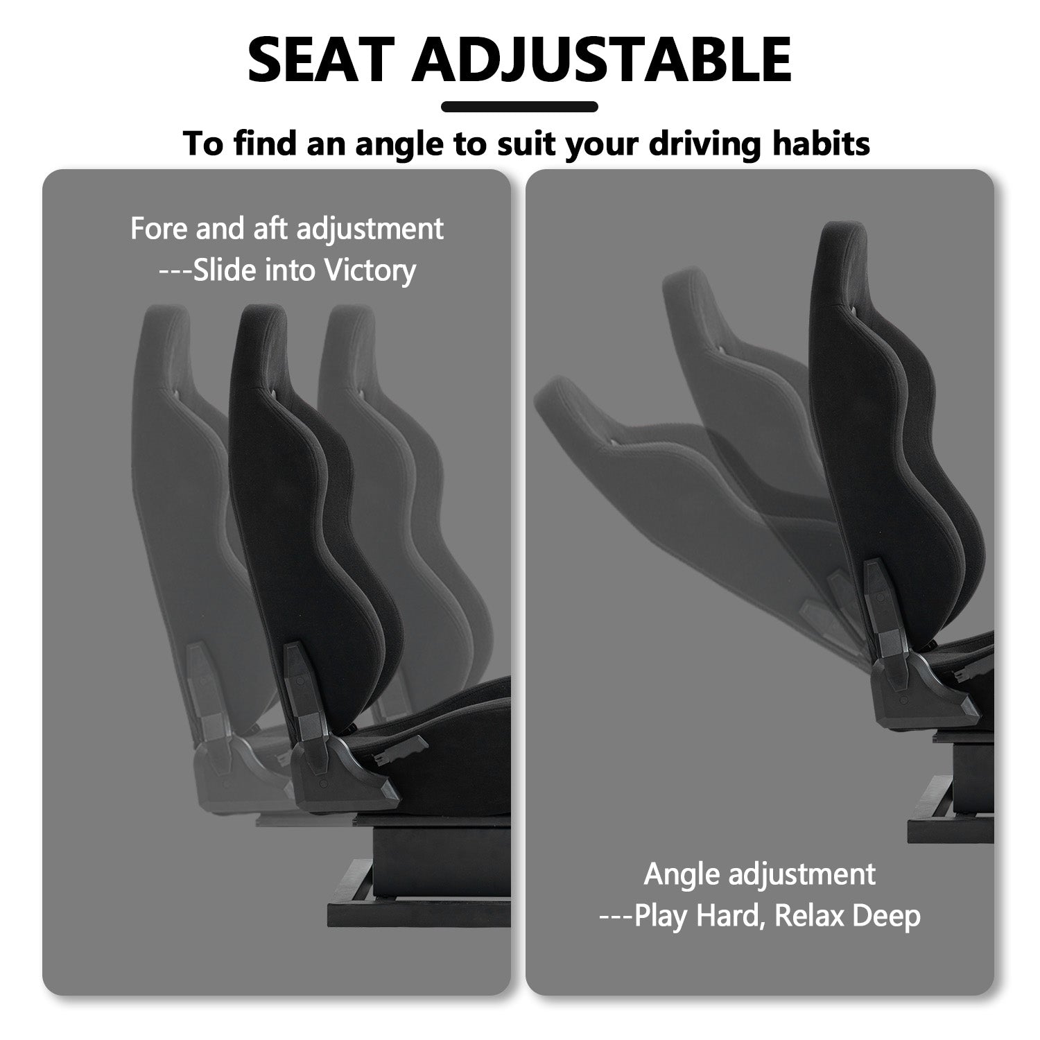 Minneer Flight Simulator Cockpit Stand with Black Seat Fit Logitech X52 X56 Thrustmaster A10C HotasWarth