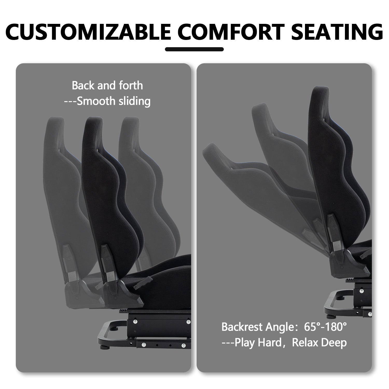 Minneer Racing Simulator Cockpit with Gaming Seat Adjustable Fit Logitech GPRO Thrustmaster