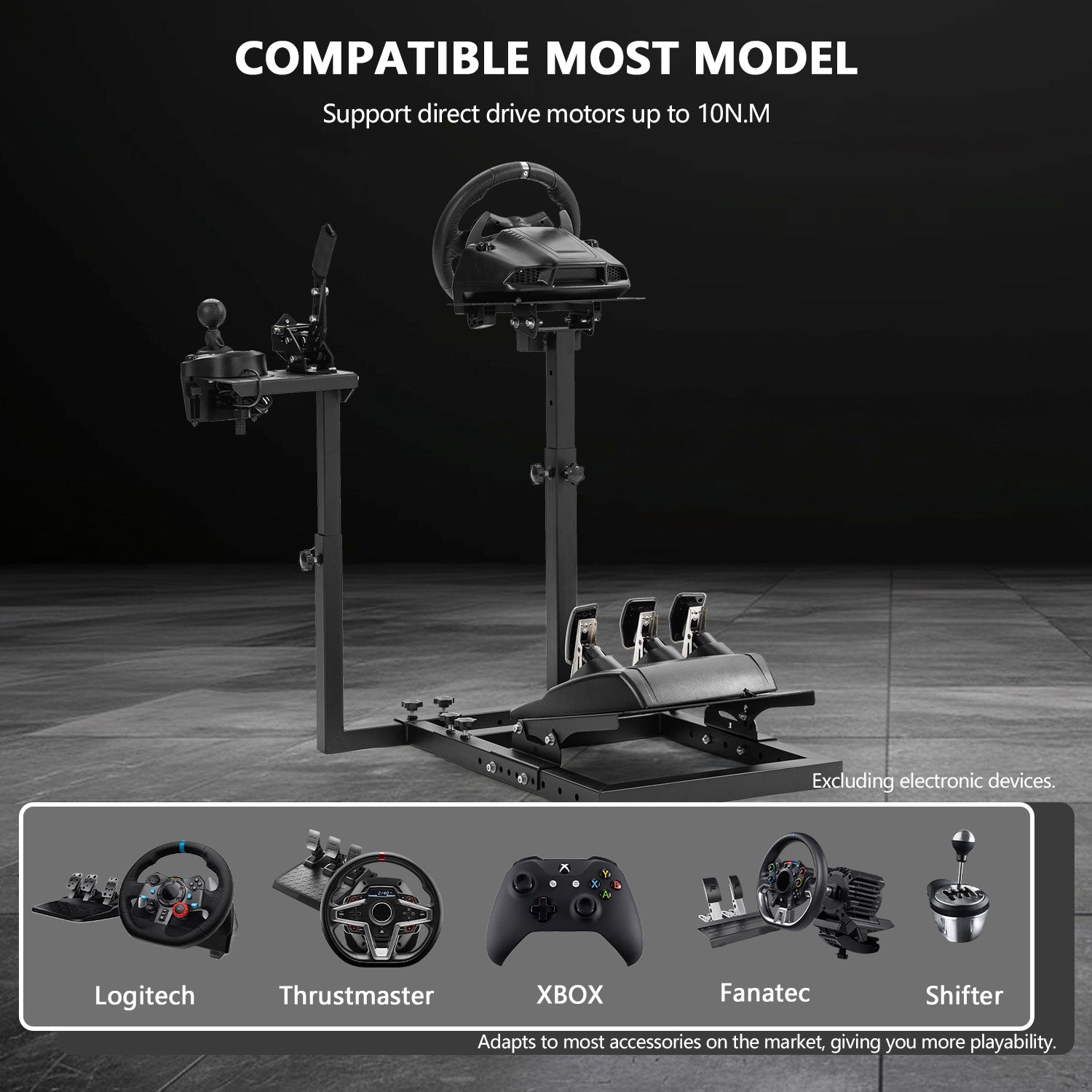 Minneer Racing Wheel Stand Upgrade Fit Logitech Thrustmaster T248 T300RS