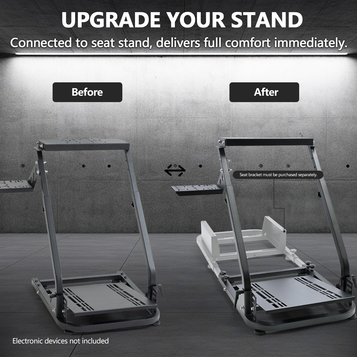 Minneer Foldable Steering Wheel Stand Fit Logitch Thrustmaster T248 T300RS