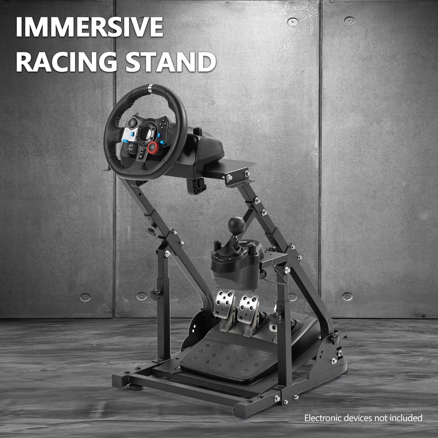 Minneer Stable Racing Wheel Stand with Double Support Arms Fit Logitech Moza R5