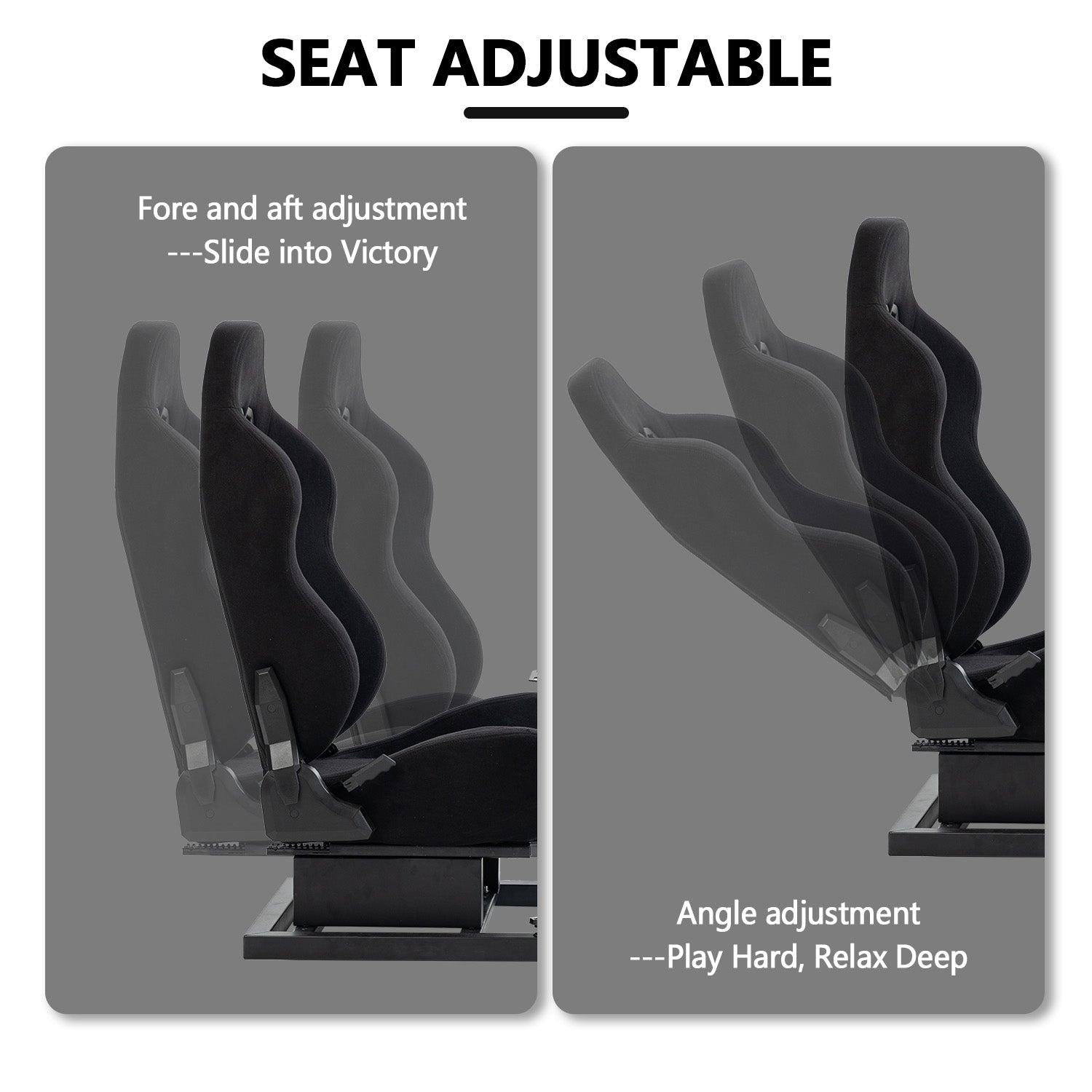Minneer Upgrade Flight Racing Simualtor Cockpit with Black Seat for Logitech Thrustmaster
