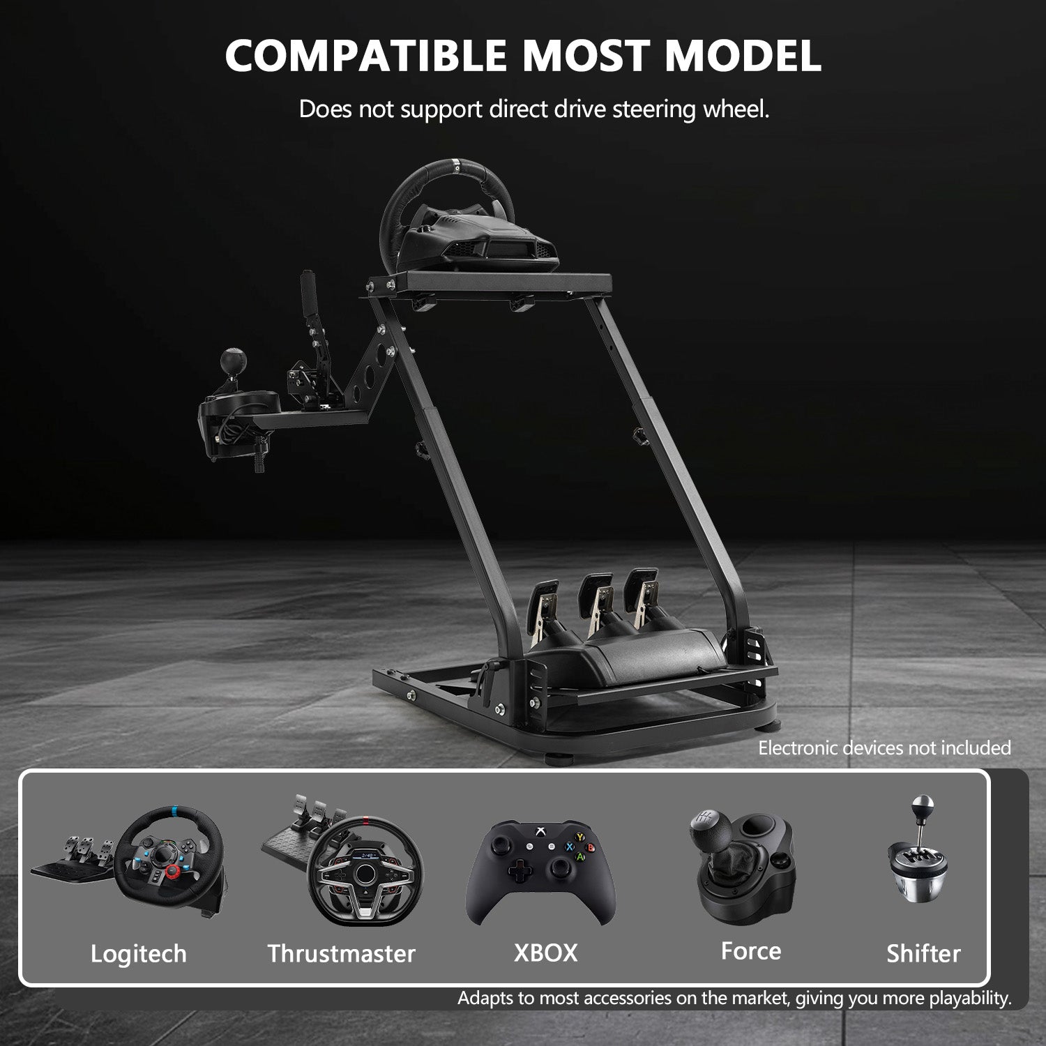 Minneer Foldable Steering Wheel Stand Fit Logitch Thrustmaster T248 T300RS