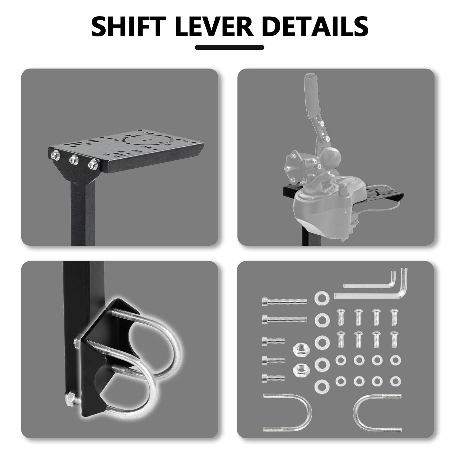 Handbrake/Flight Gear Shifter Mount Suitable for Racing Sim Cockpit Support All Round Tube Cockpit Series