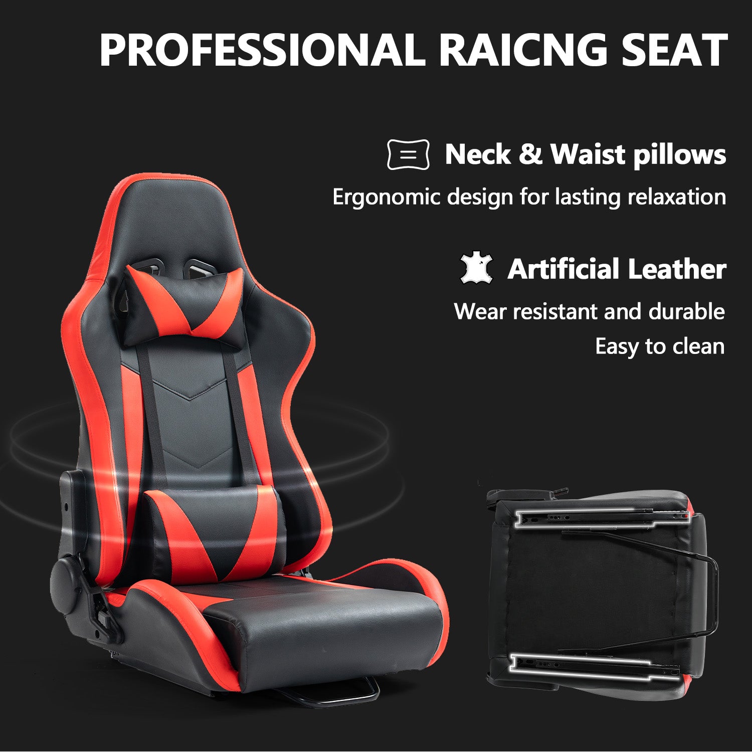 Minneer G29 Racing Simulator Cockpit with Removable Monitor Stand and Adjustable Gaming Seat for Logitech G923 G920 / Thrustmaster T80 T150 T248, Seat, Steering Wheel, Monitor, and Foot Pedals not supplied.