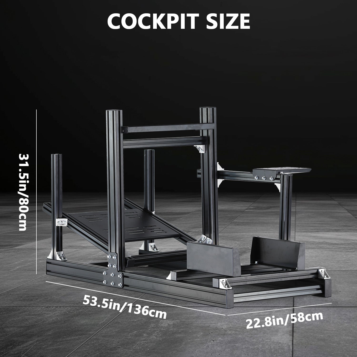 Minneer 4080 Aluminium Profile Racing Sim Cockpit, Ultra Strength & Rigidity, Fit for Logitech,Thrustmaster, Fanatec G29 G923 T248,  Not Include Steering Wheel,Pedals,Handbrake