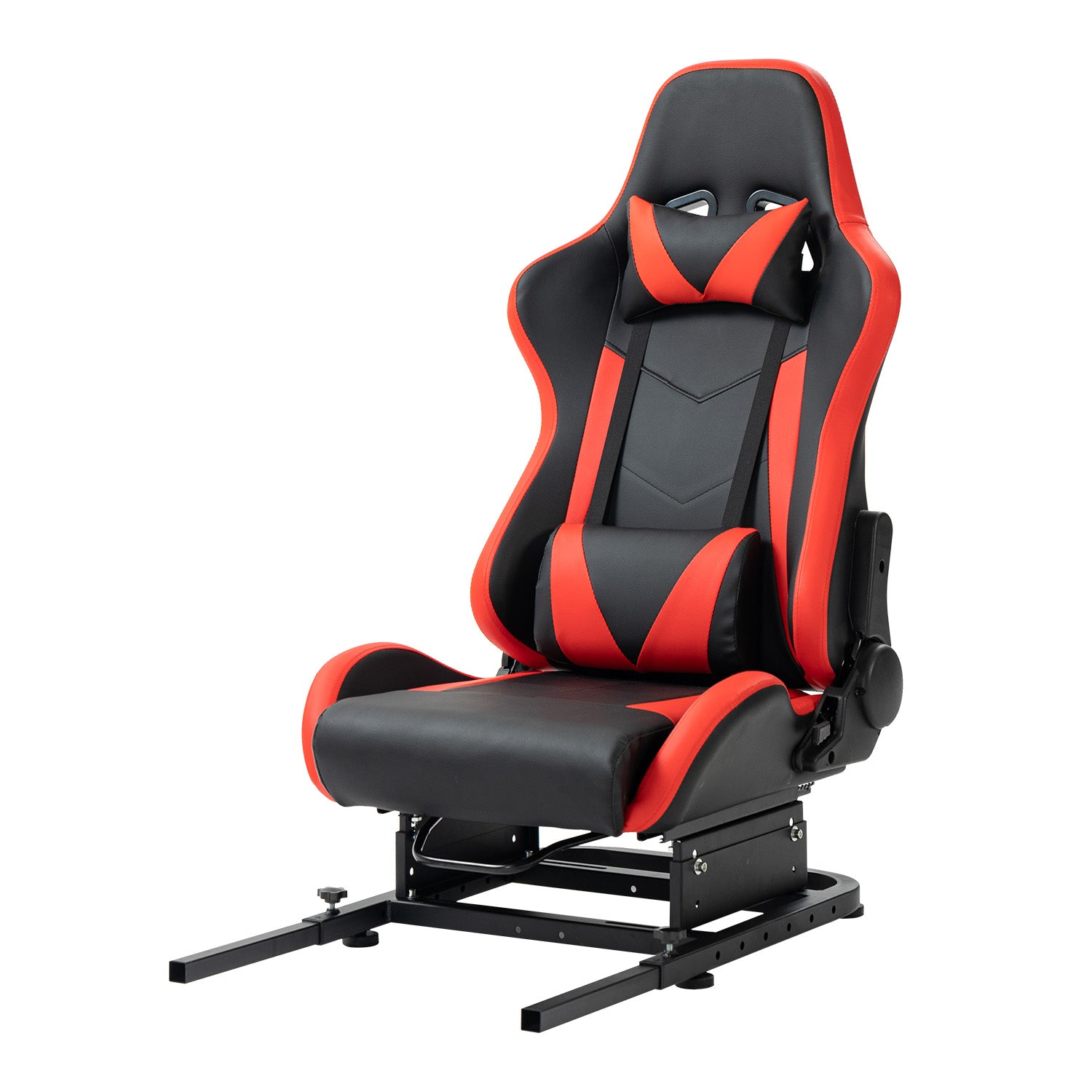 Minneer Racing Simulator Cockpit Seat Mount with Ergonomic Red Seat Fit for Minneer Steering Wheel Stands Not Included Pedal Wheel Shifter