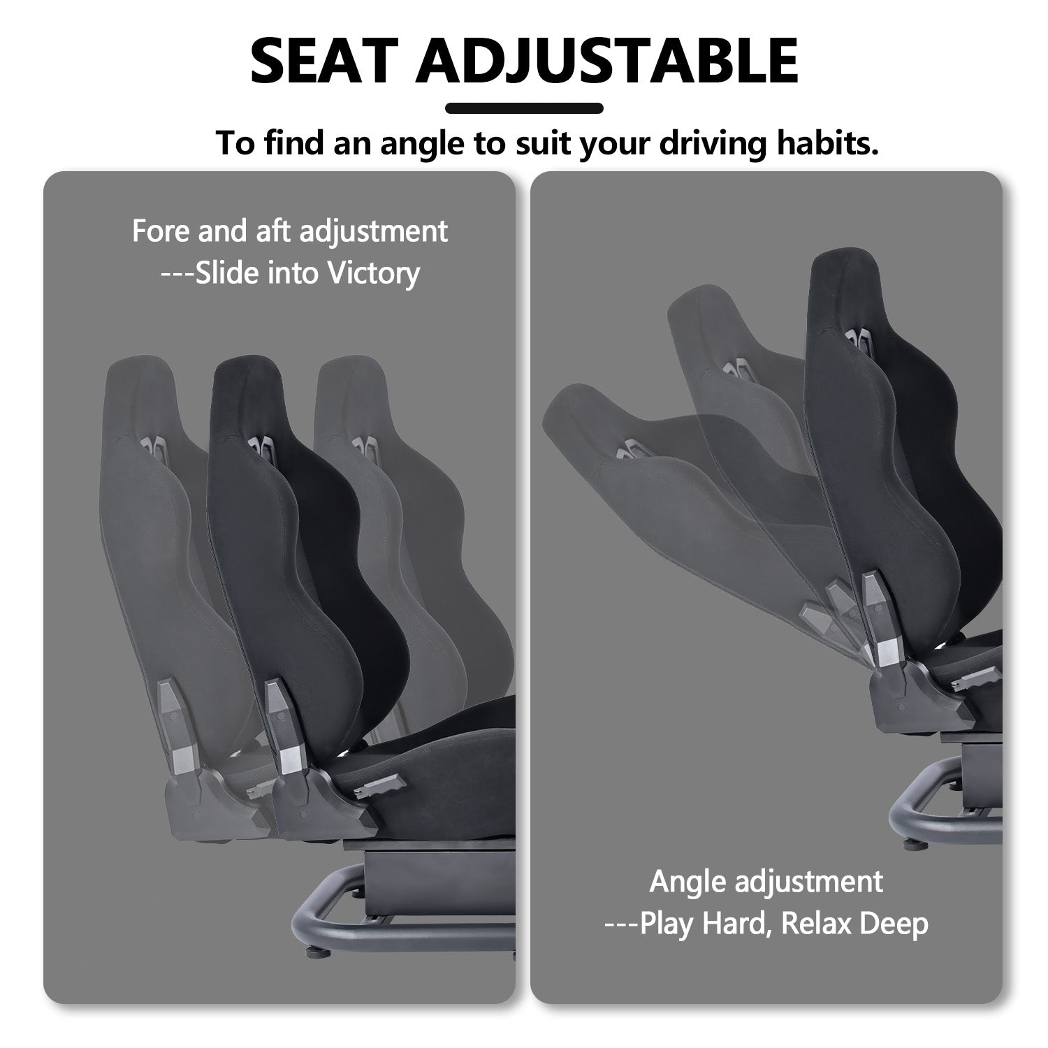 Minneer Racing Sim Cockpit with Triple Monitor Stand and Black Seat, Wide Compatibility, Fit for Logitech,Thrustmaster, Fanatec G29 G923 T248,  Not Include Steering Wheel,Pedals,Handbrake