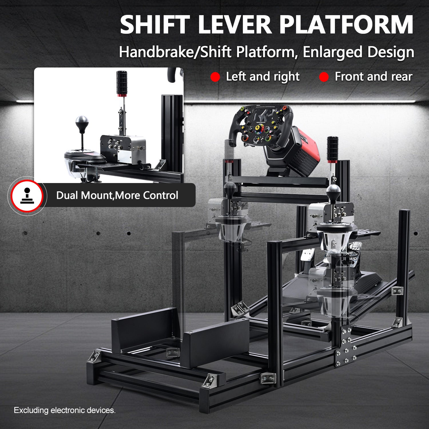 Minneer 4080 Aluminium Profile Racing Sim Cockpit, Ultra Strength & Rigidity, Fit for Logitech,Thrustmaster, Fanatec G29 G923 T248,  Not Include Steering Wheel,Pedals,Handbrake