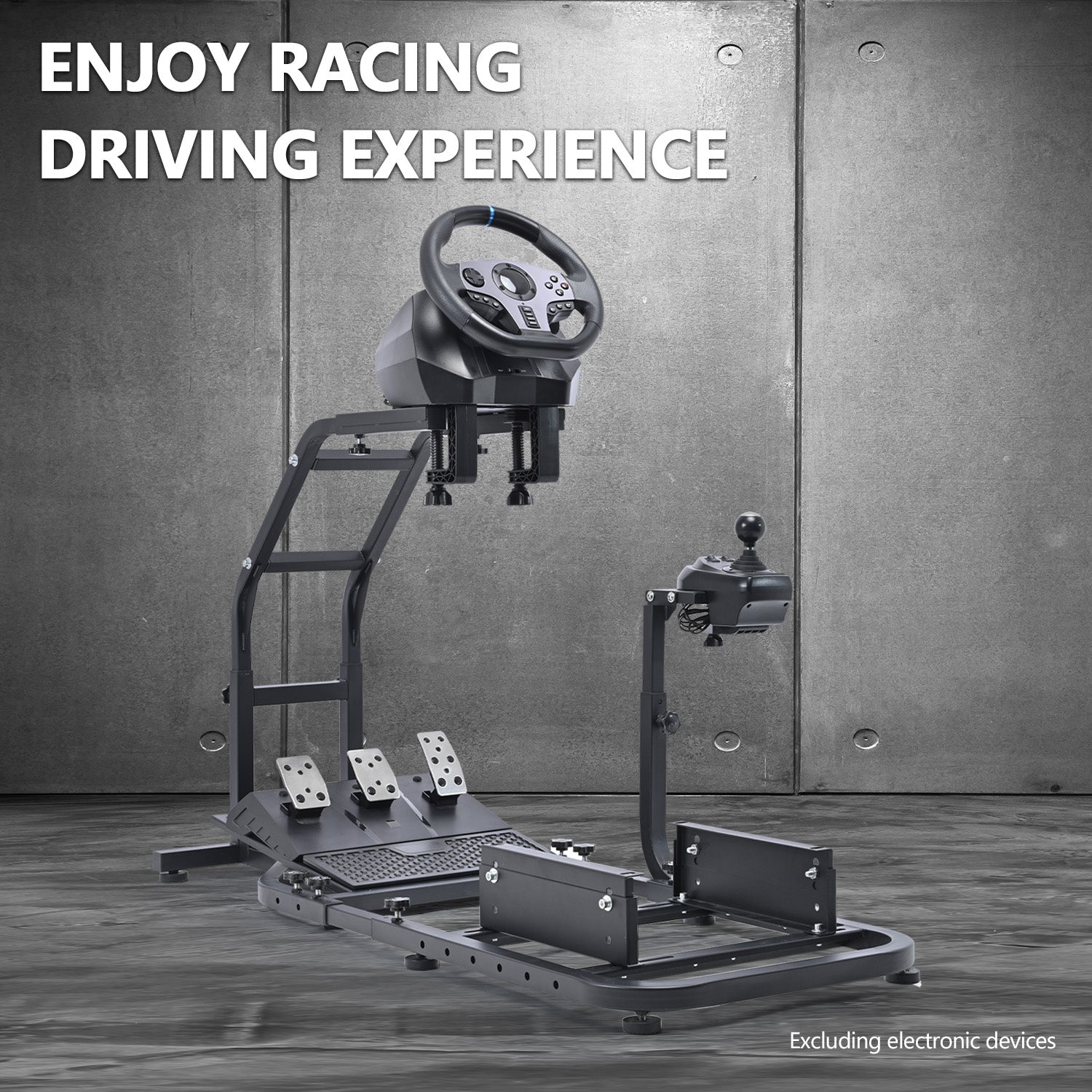 Minneer Racing Simulator Cockpit Gaming Frame Fits for Logitech/Thrustmaster/Fanatec G27 G29 G920 G923 T300,Adjustable Driving Steering Wheel Stand,Not Included Wheel, Pedal and Seat