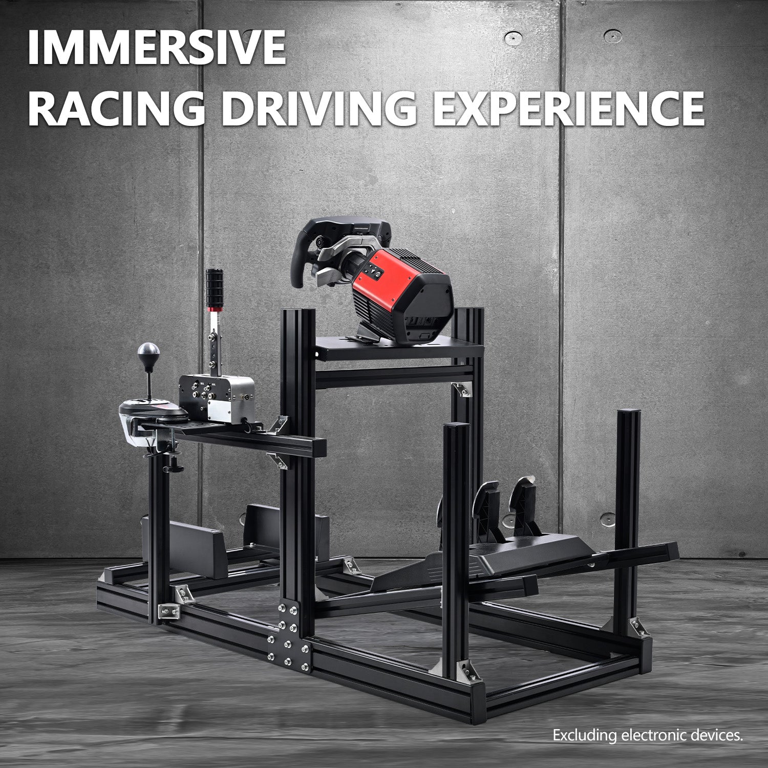 Minneer 4080 Aluminium Profile Racing Sim Cockpit, Ultra Strength & Rigidity, Fit for Logitech,Thrustmaster, Fanatec G29 G923 T248,  Not Include Steering Wheel,Pedals,Handbrake