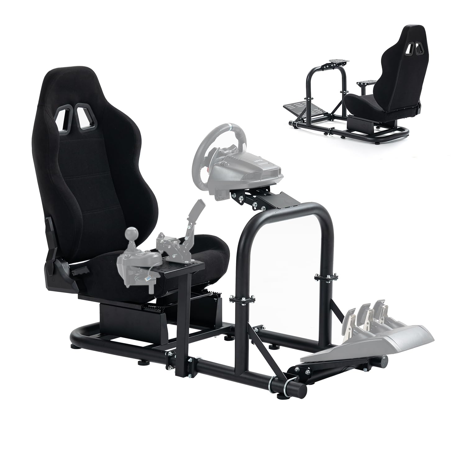 Minneer Driving Simulator Cockpit with Seat Fit Logitech G920 G923 Thrustmaster Fanatec