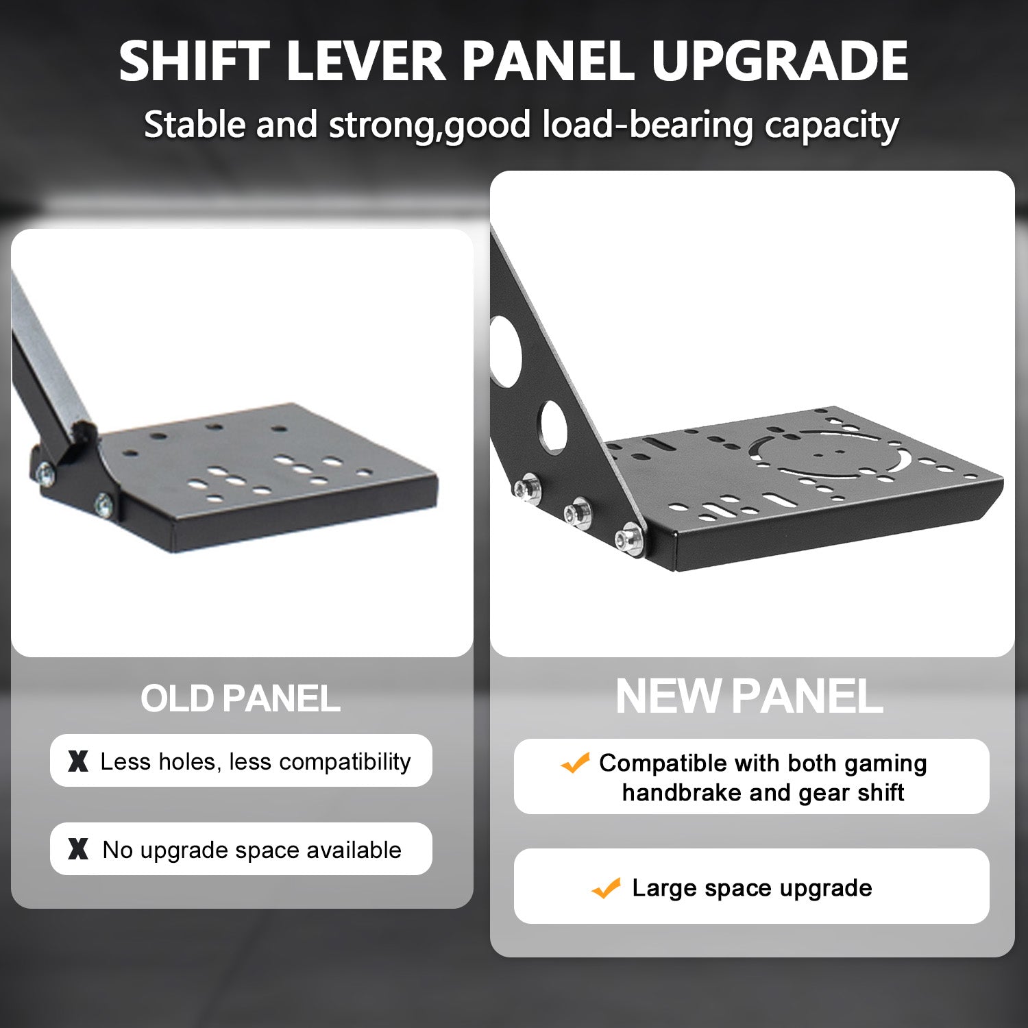 Minneer Upgraded Racing Gear Shift Lever Panel, Adapted to Multiple Games Racing Bracket