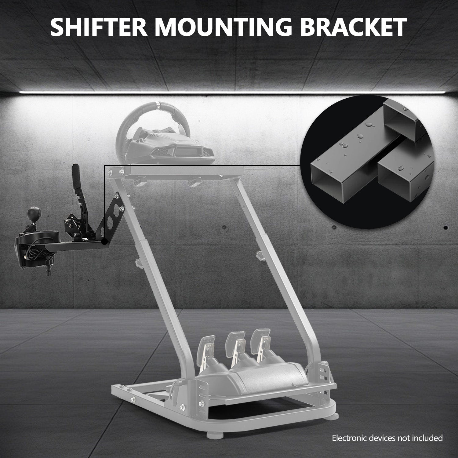 Minneer Upgraded Racing Gear Shift Lever Panel, Adapted to Multiple Games Racing Bracket