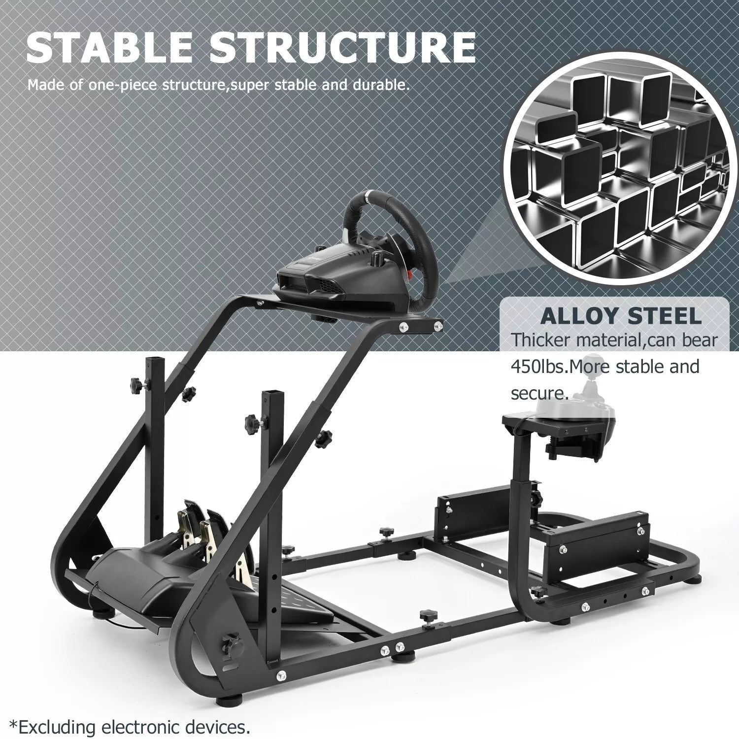 Minneer Racing Simulator Cocpit Stand Fit Logitech G923 Thrustmaster T300RS GT